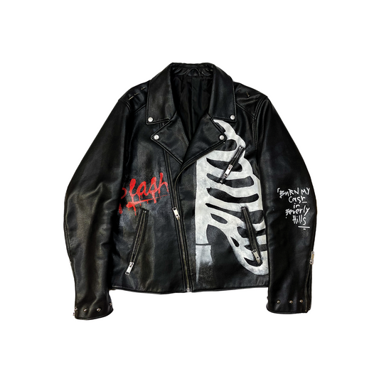 "Skeleton" leather jacket